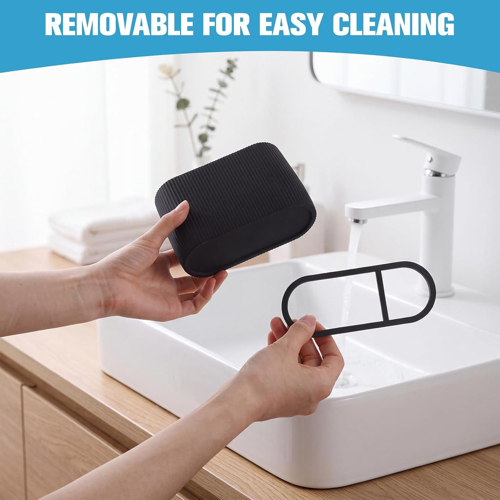 Black Toothbrush and Toothpaste Holders for Bathrooms