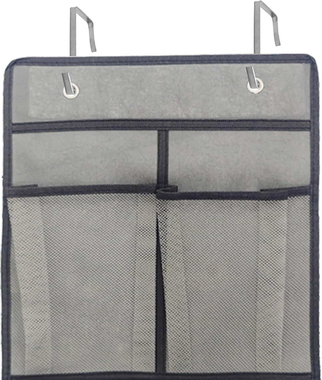Gray Over Door Shoe Organizer, 12 Large Pockets Hanging Storage for Closet Organization, Space Saving Shoe Rack and Accessory Holder