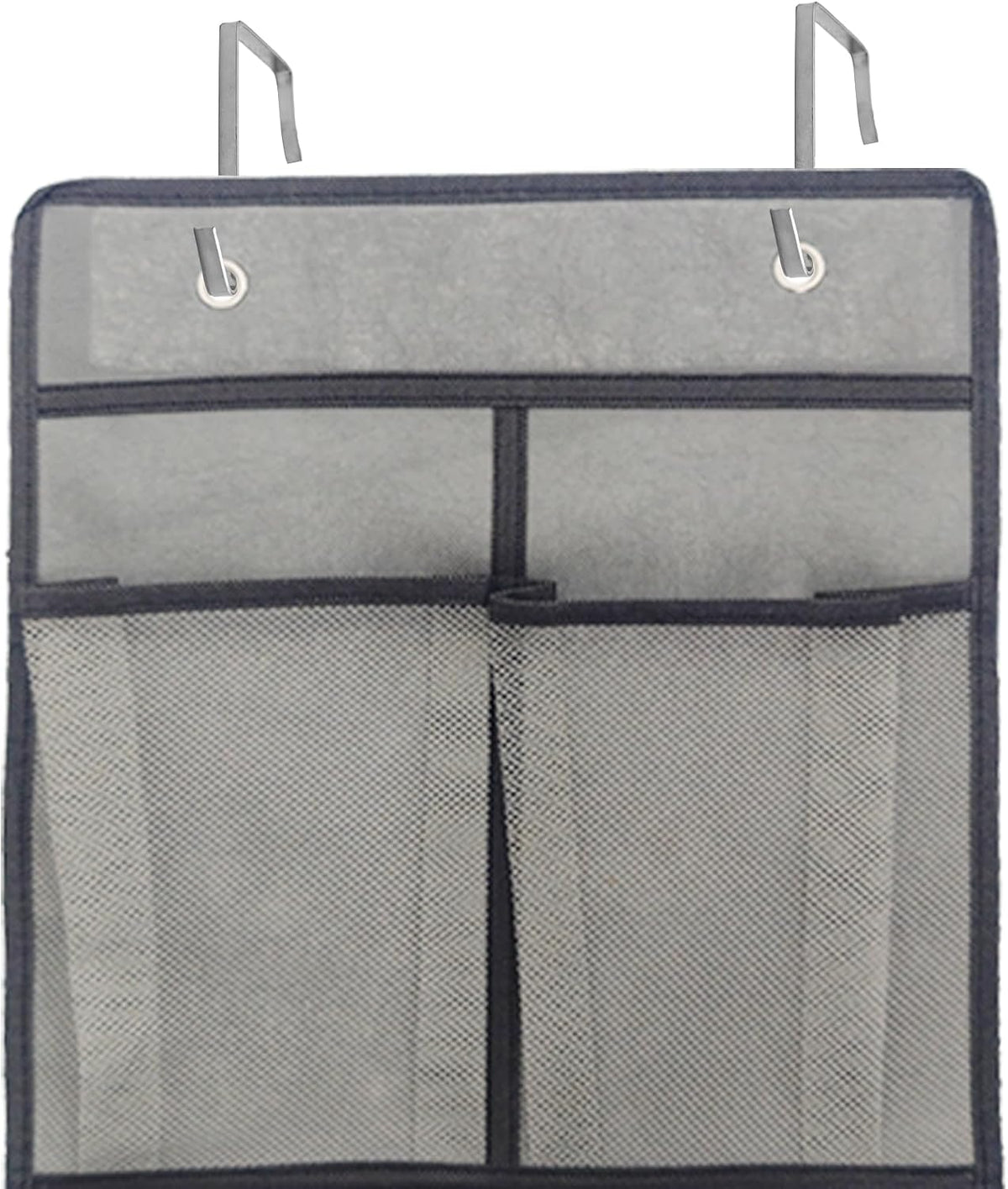 Gray Over Door Shoe Organizer, 12 Large Pockets Hanging Storage for Closet Organization, Space Saving Shoe Rack and Accessory Holder