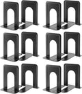 6 Pairs Heavy Duty Metal Book Ends for Shelves
