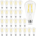 GvvooHome Edison Bulbs, E26 LED Bulb 60 watt Dimmable, Cool White 4000K, ST58 Vintage Light Bulbs, 90+ CRI, E26 Medium Base, Clear Glass, 24 Pack