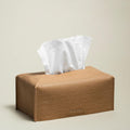 OLETHA Rectangle Tissue Box Cover, Raffia Embossing, Wheat, Standard Size