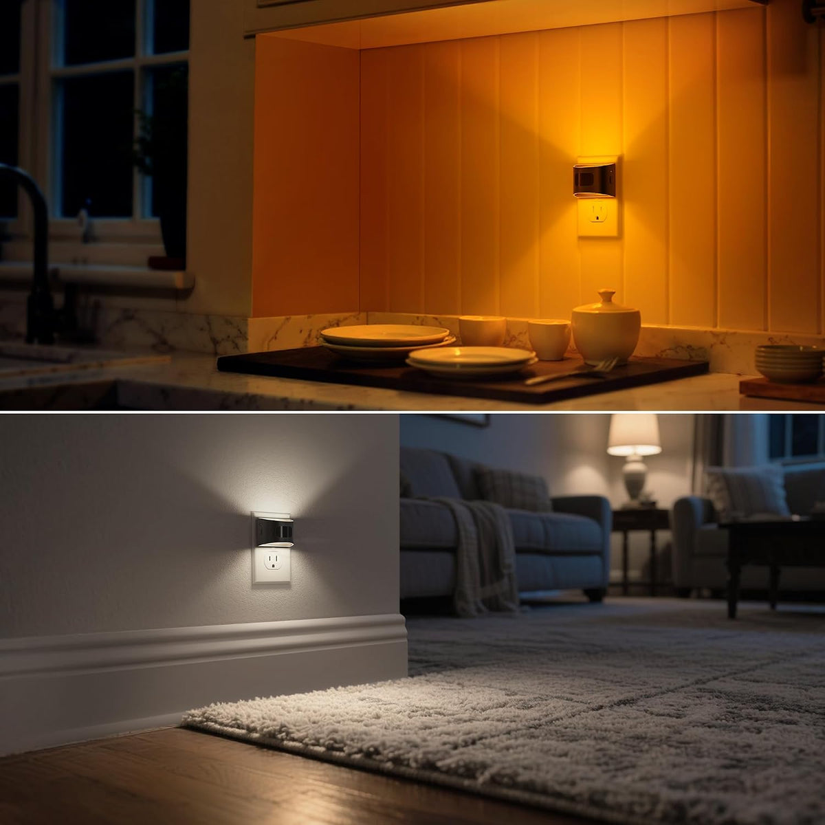 DORESshop Motion Sensor Night Light, Night Lights Plug into Wall, 3CCT