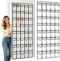40 Over the Door Shoe Organizer, Hanging Shoe Organizer, for Closet Behind the Door Storage Holder for Entryway Bedroom Dorm, Both men's and women's shoes can be stored (White)