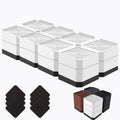 Bed Risers Heavy Duty, Adjustable Furniture Riser Blocks Lift 1.5, 3, 4.3 inches for Couch Table Desk Sofa Chair Legs, Refrigerator, Washing Machine - Support up to 4000 lbs (White 8 Pack, 3 inch)