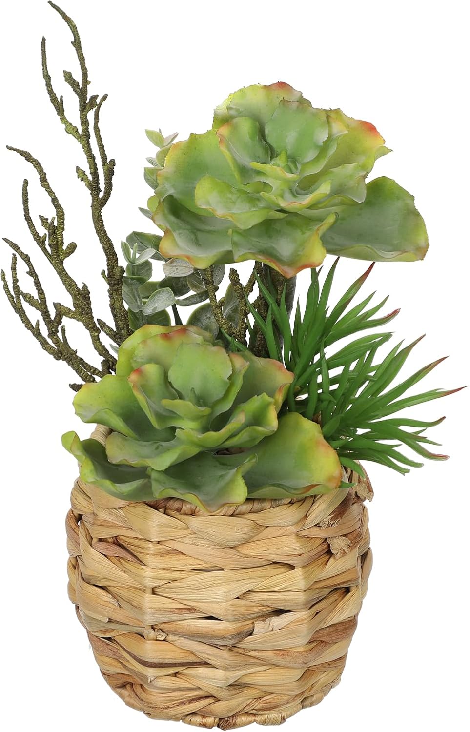 10" Large Succulents Plants Artificial in Pot, Faux Succulents Arrangement