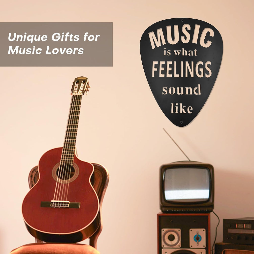 Rajukit Guitar Pick Metal Wall Art, Music Decor for Studio r11x8.7