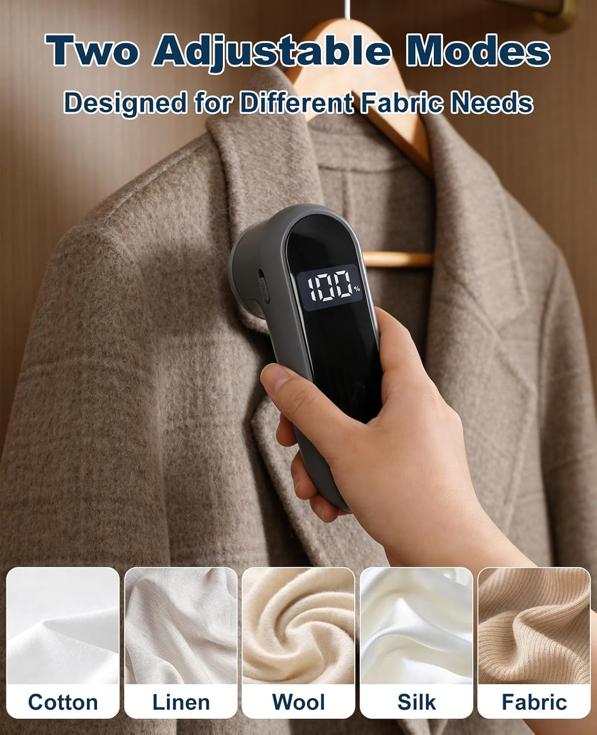 Fabric Shaver Lint Remover for Clothes, Sweater Defuzzer with LED Display