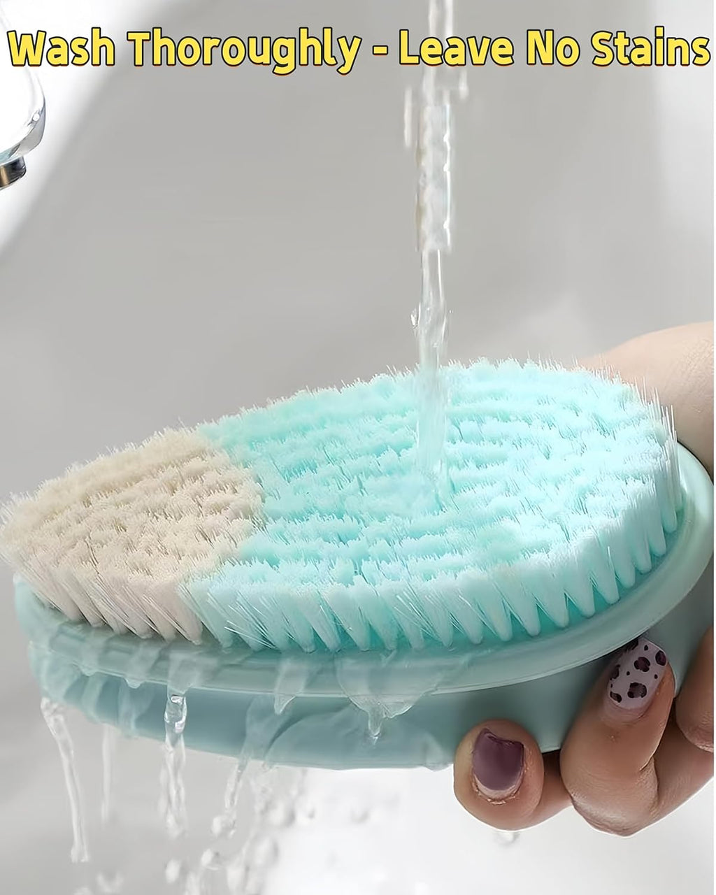 2 Pack Soft Bristle Cleaning Scrub Brush Laundry Brush Scrubber Brush