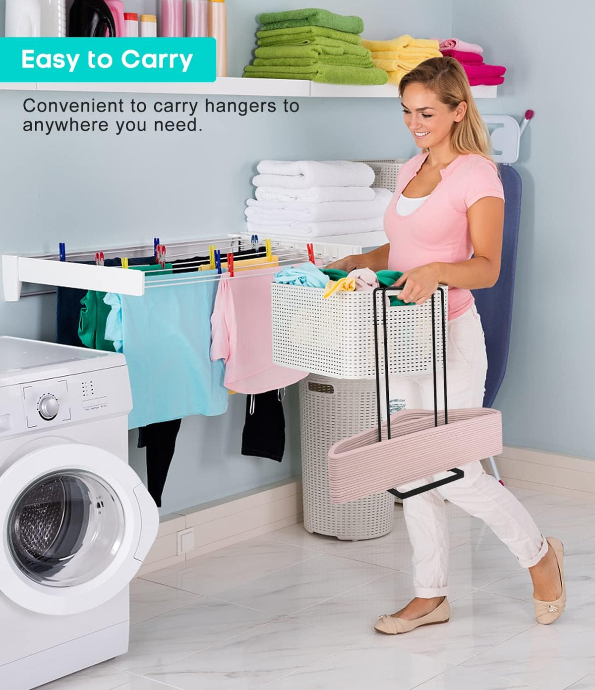 Hanger Storage Stacker Stand, Holds Up 110 Wire Clothes Hangers for Laundry Room Closet Space Saving, Portable Sturdy Organizer Rack Holder Adult and Child Hangers, Keep Tidy (1)