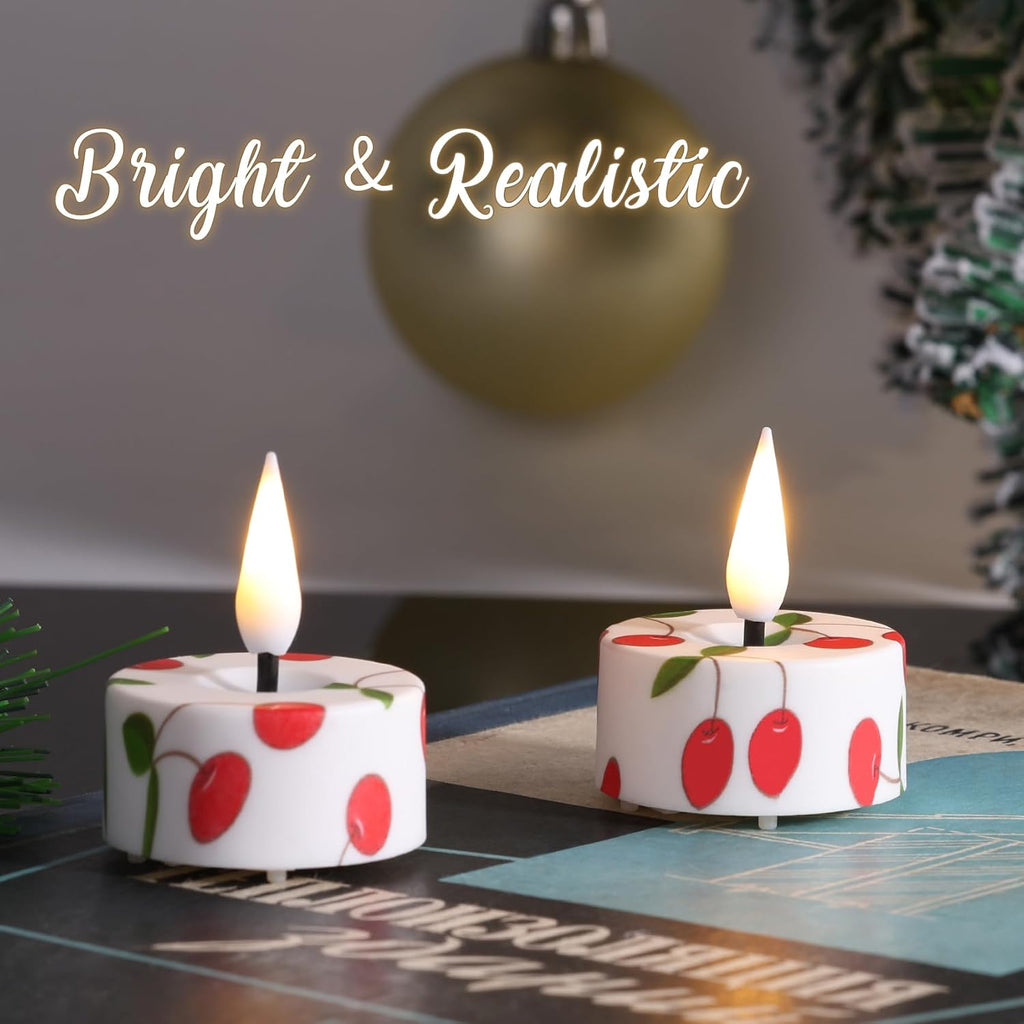 Eywamage Flameless Tealights with Remote Batteries, Flickering LED Tea Votive Candles Holiday Home Decor Set of 12