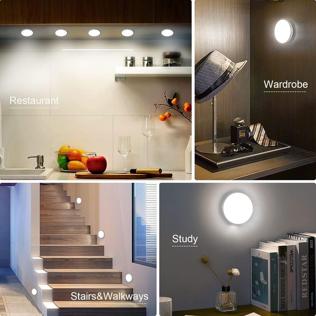 3 PCS Upgraded Motion Sensor Light, 8 LEDs, Hallway Light(6000K Cold White)