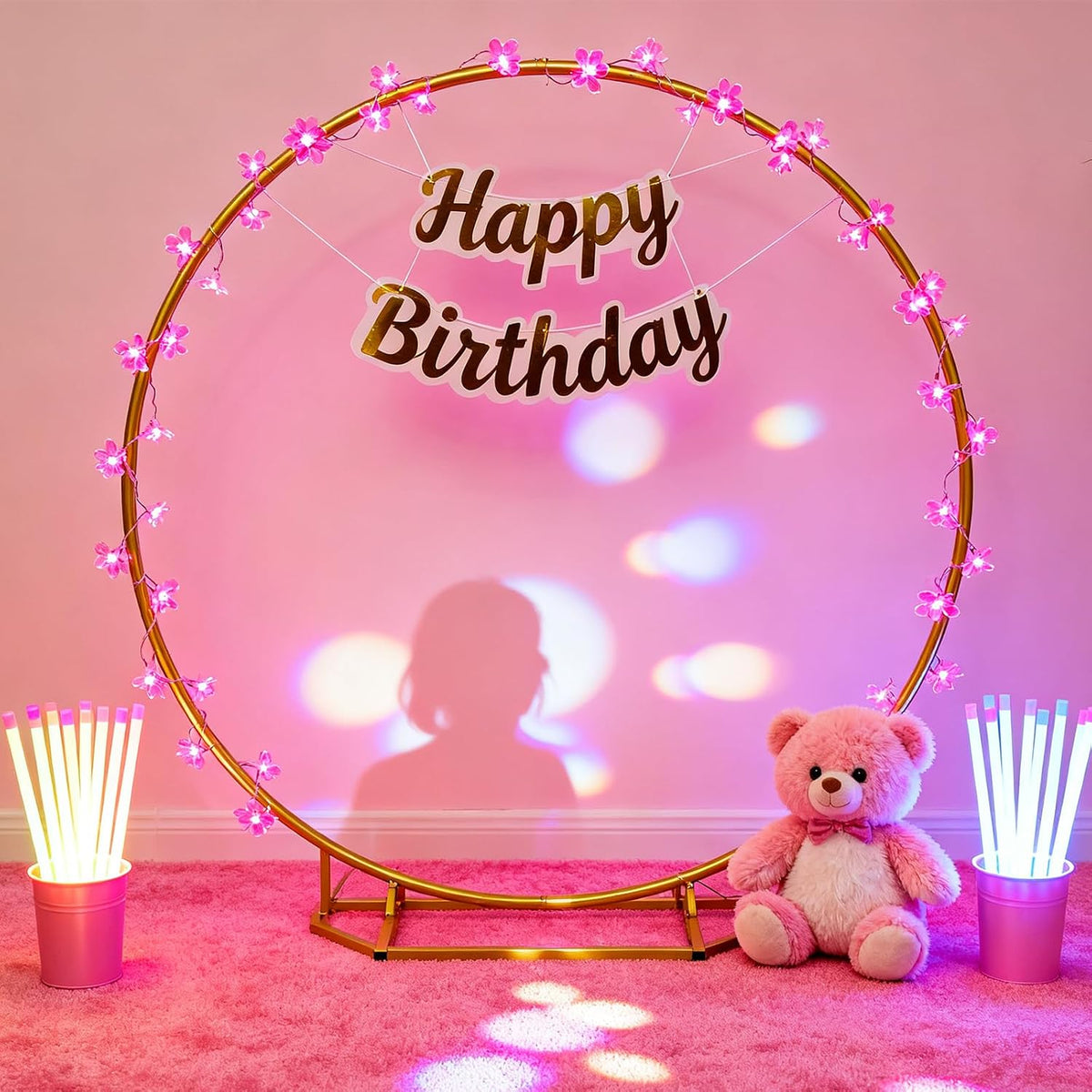 USB & Battery Powered Pink Cherry Blossom Flower String Lights Party Decor