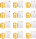 Yiaht 12 Pack Led Fairy Lights Battery Operated String Lights with Timer Waterproof Silver Wire 14 Feet 40 Led Twinkle Mason Jar Lights for Wedding Party Bedroom Patio Christmas Warm White