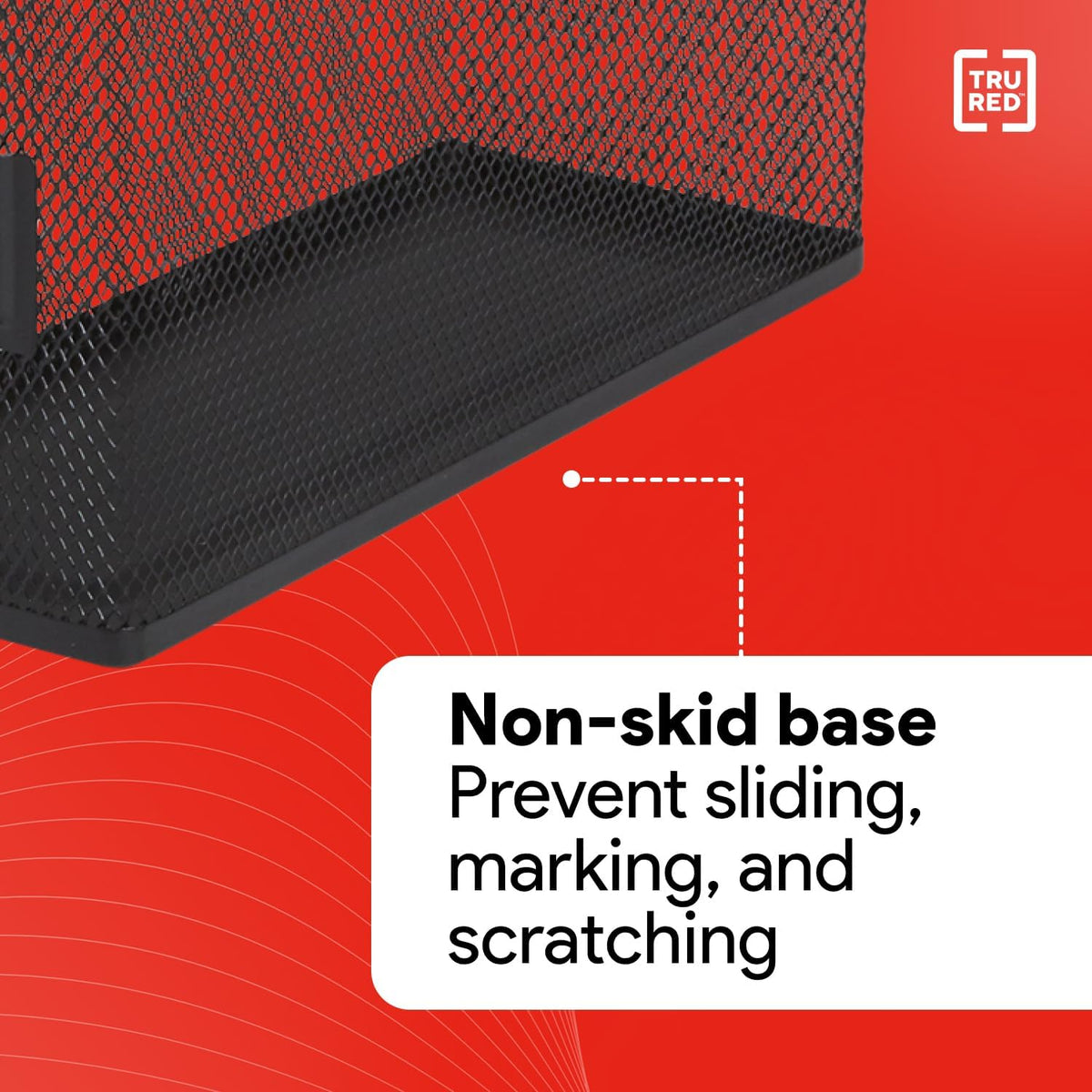 Staples TRU RED Metal Magazine File Organizer, Black - Top - Loading Desktop File Holder with Handle, Holds Up to 1000 Sheets