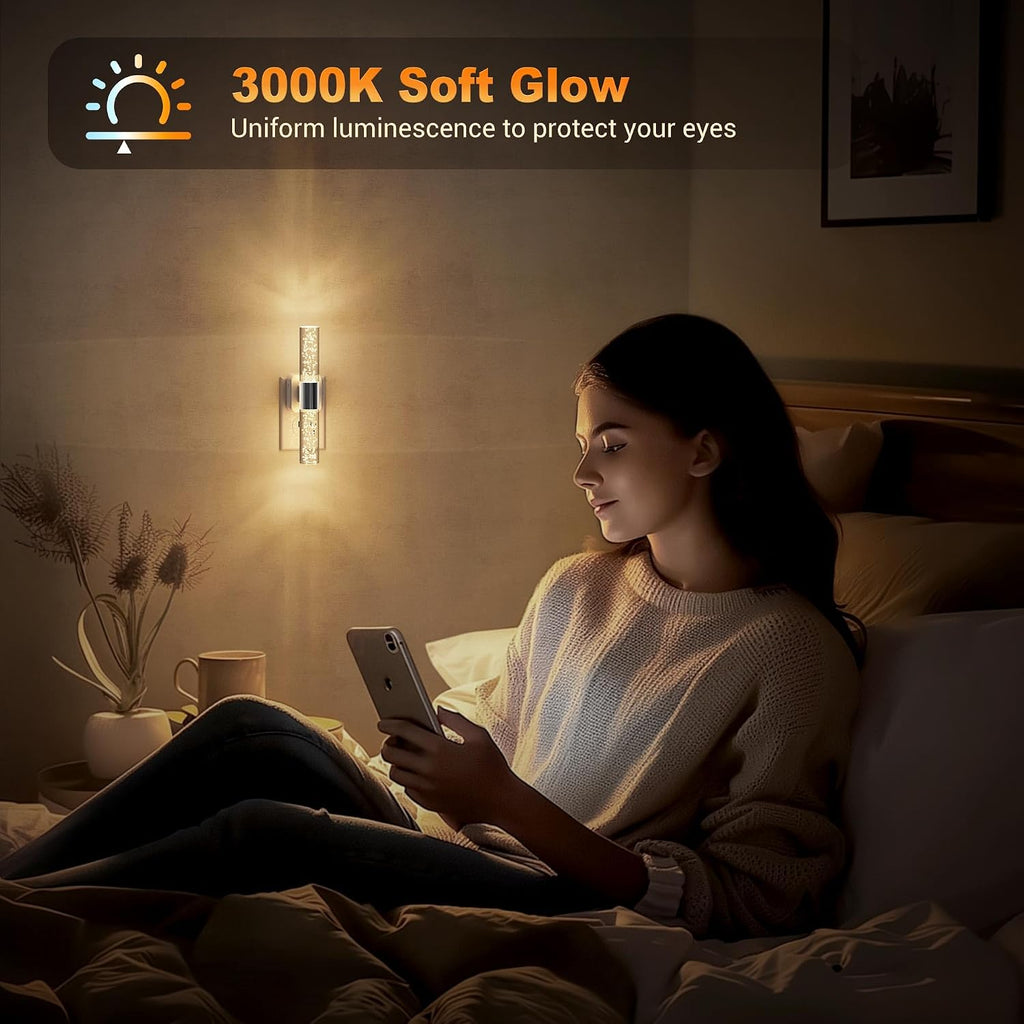 JandCase Night Lights Plug into Wall, 180° Rotating 2 Pack 3000K Soft Light