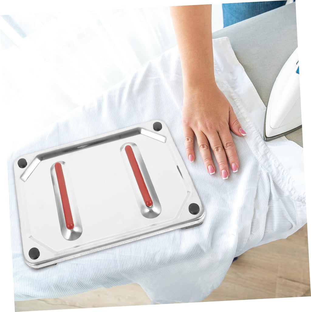 Anti-Scald Stainless Steel Iron Rest Mat Heat Resistant Protective Ironing Plate with Nonslip Design for Home and Outdoor Use Lightweight and Iron Base