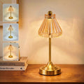 Cordless Small Table Lamp, 5200mAh Rechargeable Glass Lamp