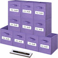 Storage Bins,11" Cube Storage Bin with Labels,10pcs,Purple