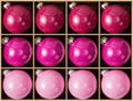 WDS WONDROUS Red Pink Glass Christmas Ball Ornaments 12PCS Hanging Balls