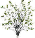 Krissing 12 Pcs Faux Greenery Stems, 37-Inch Ficus Branches for Vase