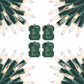Brightown Battery Operated Christmas Lights, 4 Pack Total 100 LED 71.2Feet