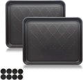 Small Boot Tray for Entryway Indoor, 2 Pack Wet Shoe Matt Tray for Floor Protection,Plastic Boot Mat w/Lip, Wet Shoe Mats for Mudroom (16.54in*12.6in*1.2in)