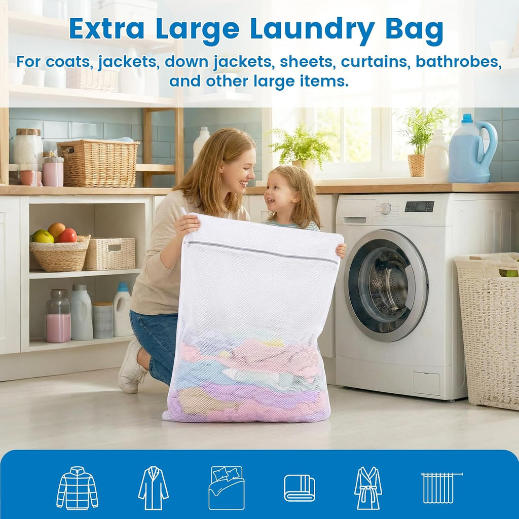 Dntorx 3 Pack X-Large + XX-Large + XXX-Large Mesh Laundry Bag for Delicates