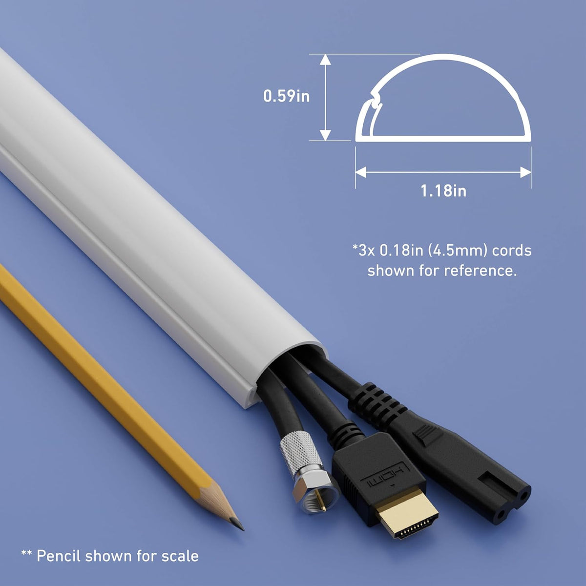 D-Line Cable Management Box (Small) & Medium Cable Raceway Multipack 10x 1.18 (W) x 0.59" (H) x 15.7" Lengths (13.12ft Total) with 19 Accessories - White