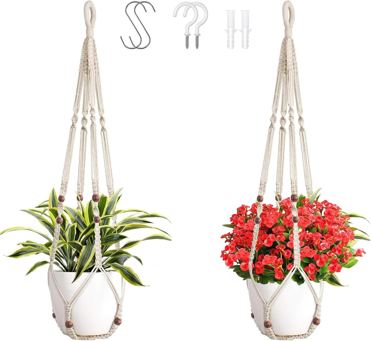 43 Inch Macrame Plant Hanger Large,Heavy Duty Indoor Hanging Plant Holder