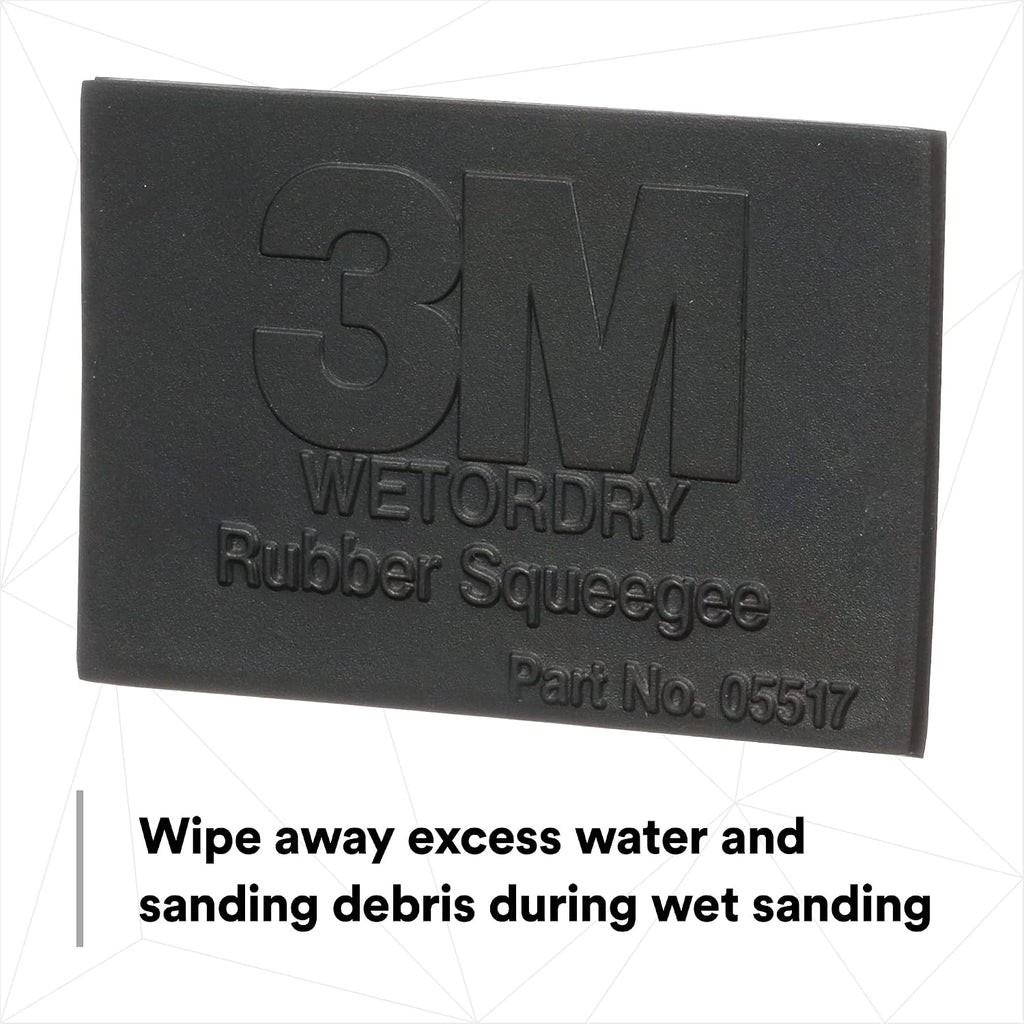 3M Wetordry Rubber Squeegee 05517, 2-3/4 in x 4-1/4 in, Comfort Fit