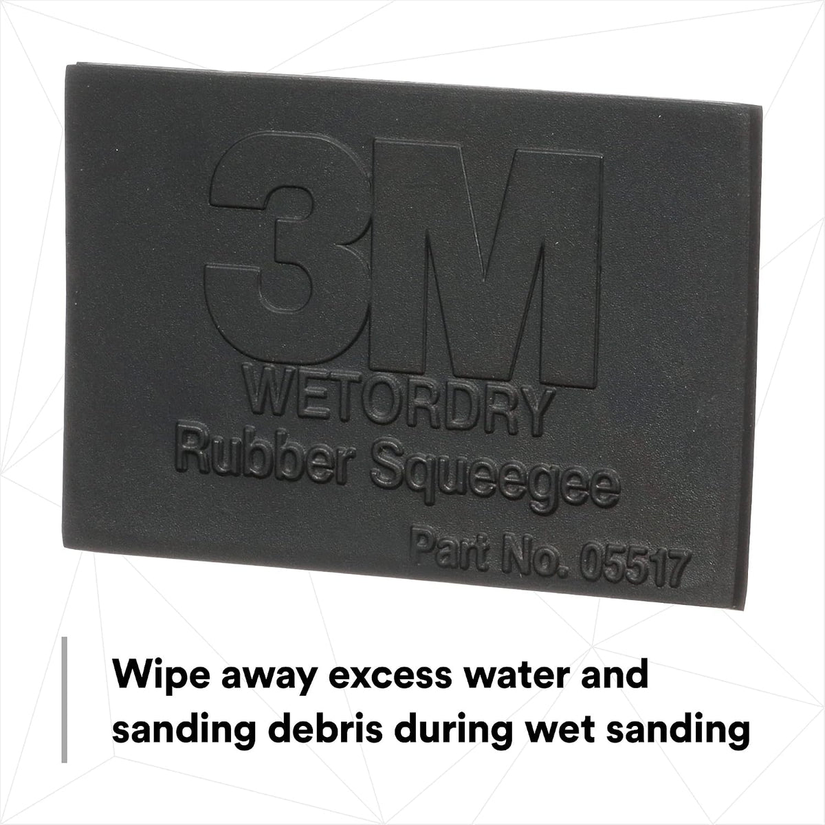 3M Wetordry Rubber Squeegee 05517, 2-3/4 in x 4-1/4 in, Comfort Fit