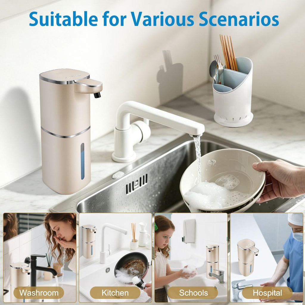 Automatic Foaming Soap Dispenser Touchless, Digital Display, Rechargeable