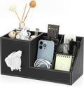 Sumnacon Tissue Box Cover, Square PU Tissue Box Holder with Storage Tray