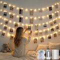 JMEXSUSS 150 LED Photo Clips String Light, 49.5ft Battery Fairy Lights