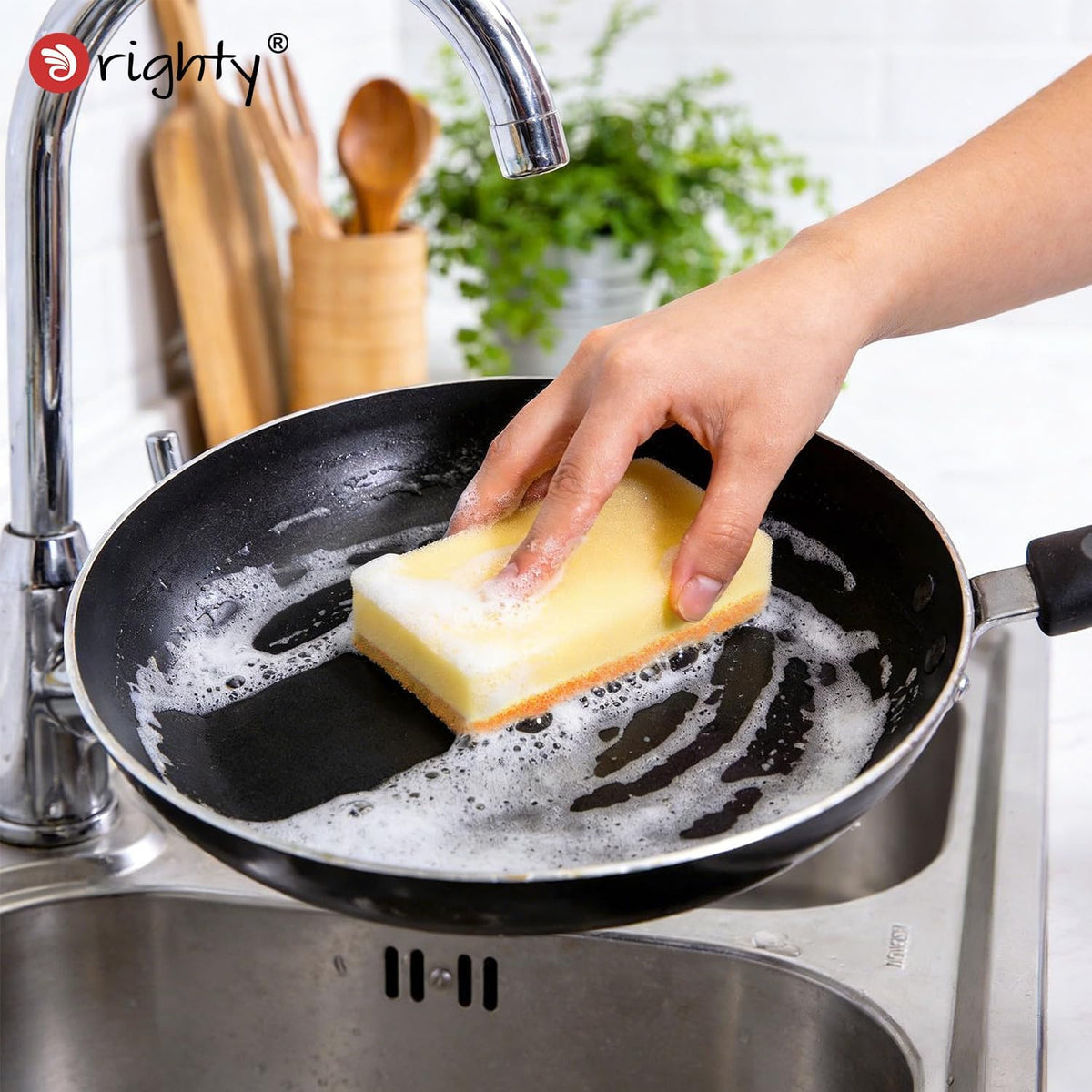 Orighty Dish Sponges, Temperature-Responsive Kitchen Sponges 6 Pack