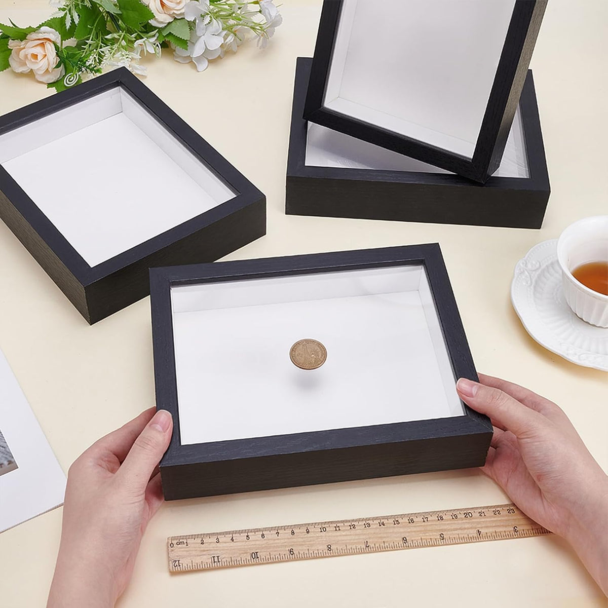 8 Pack 6x8 Inch Shadow Box Picture Frame, Shadow Box Frame Bulk