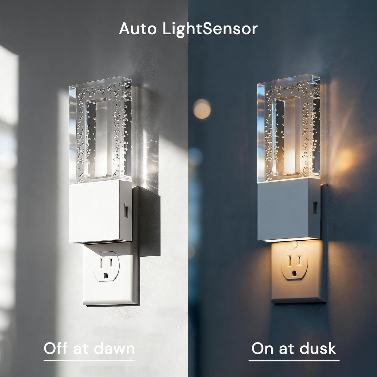 L LOHAS LED Night Light, Foldable Night Lights Plug into Wall 2 Pack