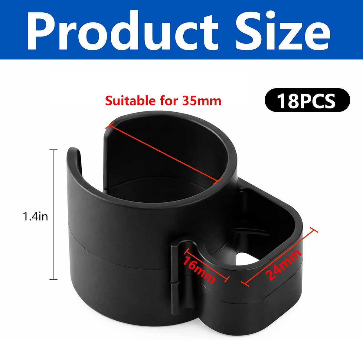 18 Pcs 35mm Speaker Pole Cable Clips, Pole Cable Management Clips