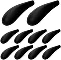 Velvet Hanger Shoulder Form Shaper – 10Pcs Pads Flocking and Plastic Shoulder Protectors for Velvet Flocking Hangers with 0.2 Inch Thickness, Non-Slip Design (Black)