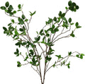 Htmeing Artificial Eucalyptus Green Branches with Leaves Faux Long Stems Fake Greenery Plants Ficus Twigs for Home Office Shop Farmhouse Decoration 110cm/43,2pcs