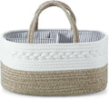 PandaEar Baby Diaper Caddy Organizer, Portable Nursery Storage Basket Cotton Rope Diaper Caddy for Baby Shower Gifts Newborn Infants -Brown