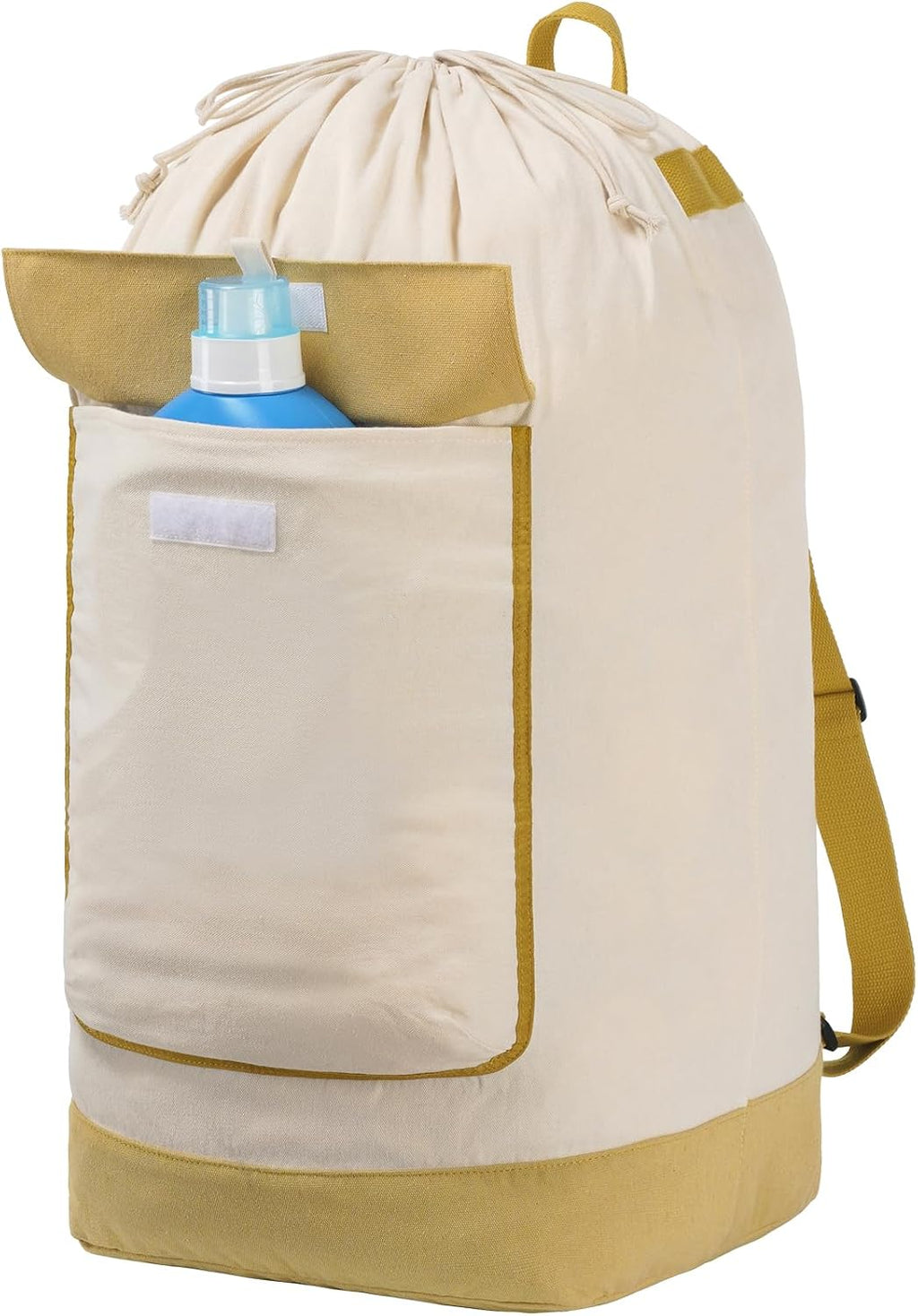 Vorspack Canvas Laundry Backpack with Shoulder Straps, Extra Large, Beige