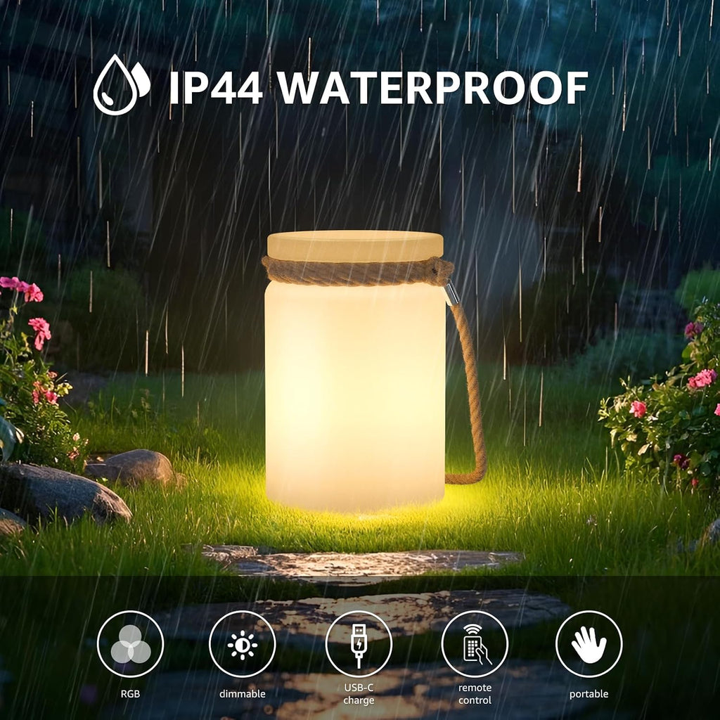 uuffoo Cordless Outdoor Table lamp with Remote