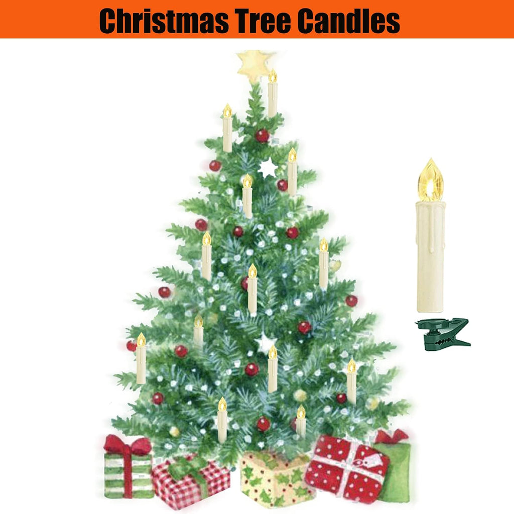 LED Taper Candles Flameless Candle X-D Remote Control LED Candlesticks Battery Candle Sticks for Harry Potter Party Decoration Wedding Christmas Home Decor, 4'', Ivory,Pack of 10