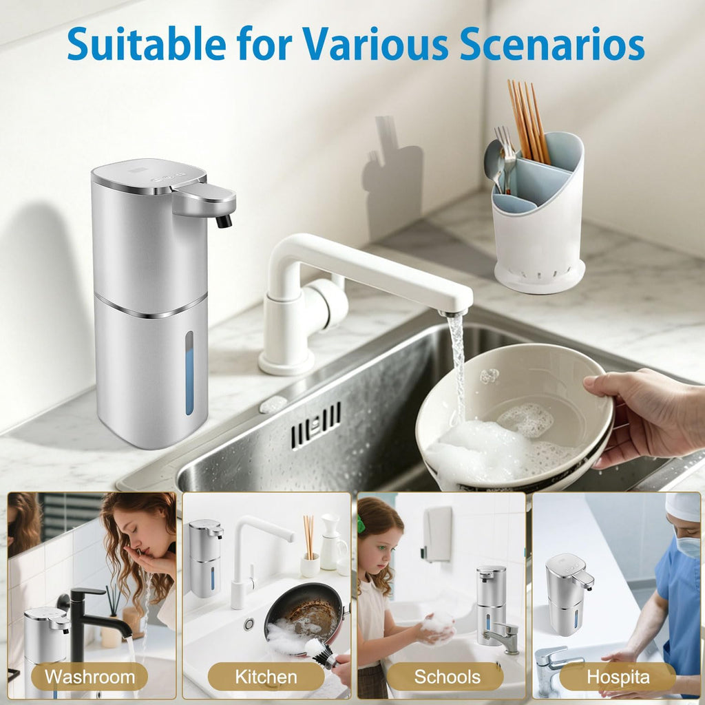 Automatic Liquid Soap Dispenser, Touchless, Digital Display, Rechargeable