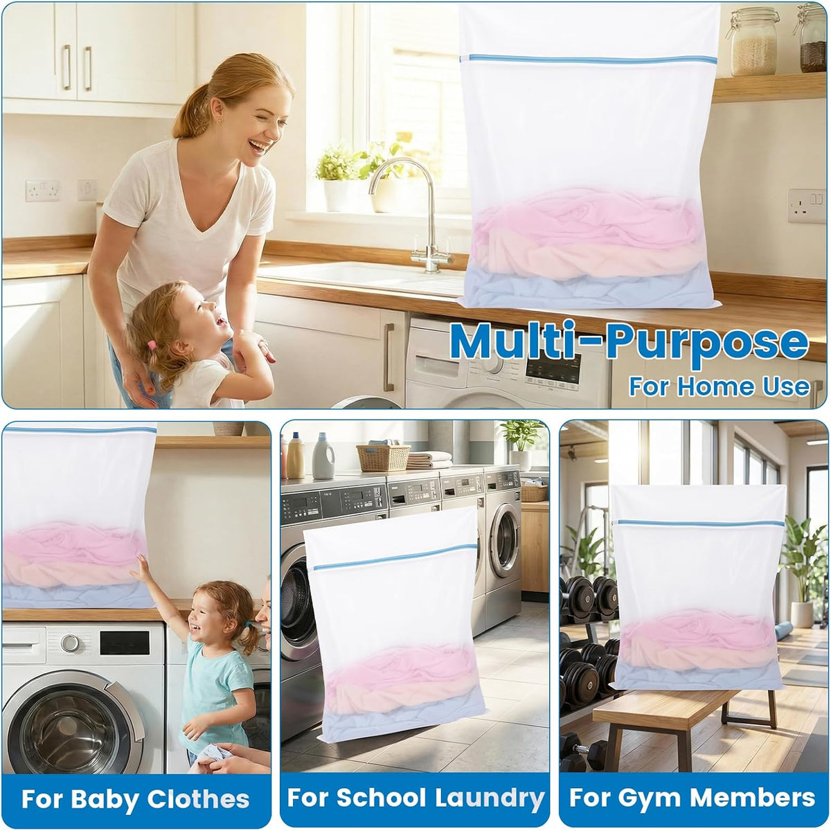 2 Pack XXX-Large Mesh Laundry Bags for Delicates, Fine Mesh 35 x 43 Inches