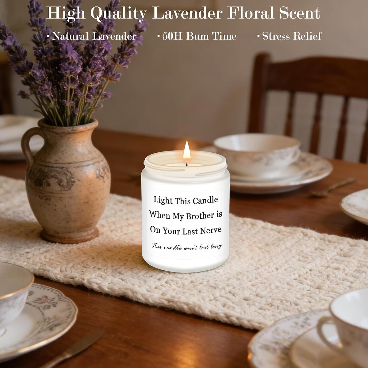 Gifts for Sister in Law from Sister, Christmas SIL Lavender Candles Gifts