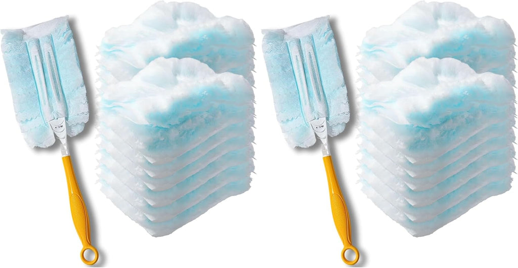 Duster Refills,Static Dust Removal Brush Disposable Replacement Head Compatible with Swiffer Duster Refills for Electronics, Furniture, Blinds, Ceiling Fans (Blue, 18 PCS) (Pack of 2)