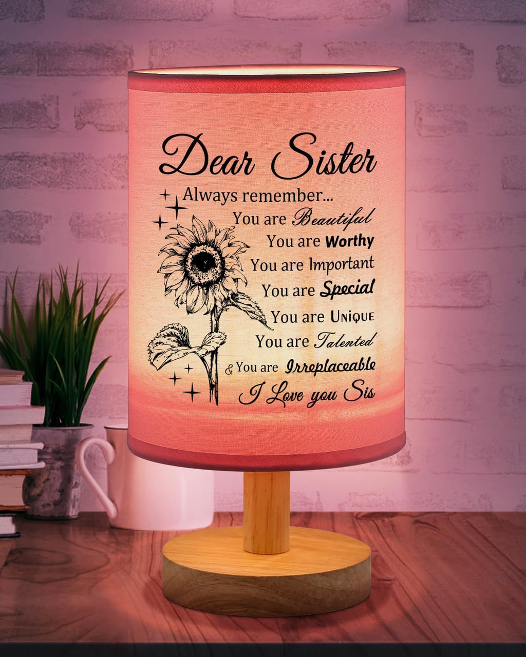 Sister Gifts Table Lamp, Sister Birthday Gifts from Sisters
